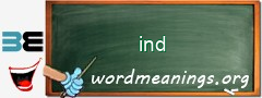 WordMeaning blackboard for ind